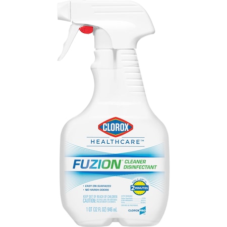 Clorox Fuzion Cleaner Disinfectant, 32 fl oz (1 quart) Bottle, Translucent, 9 PK CLO31478CT